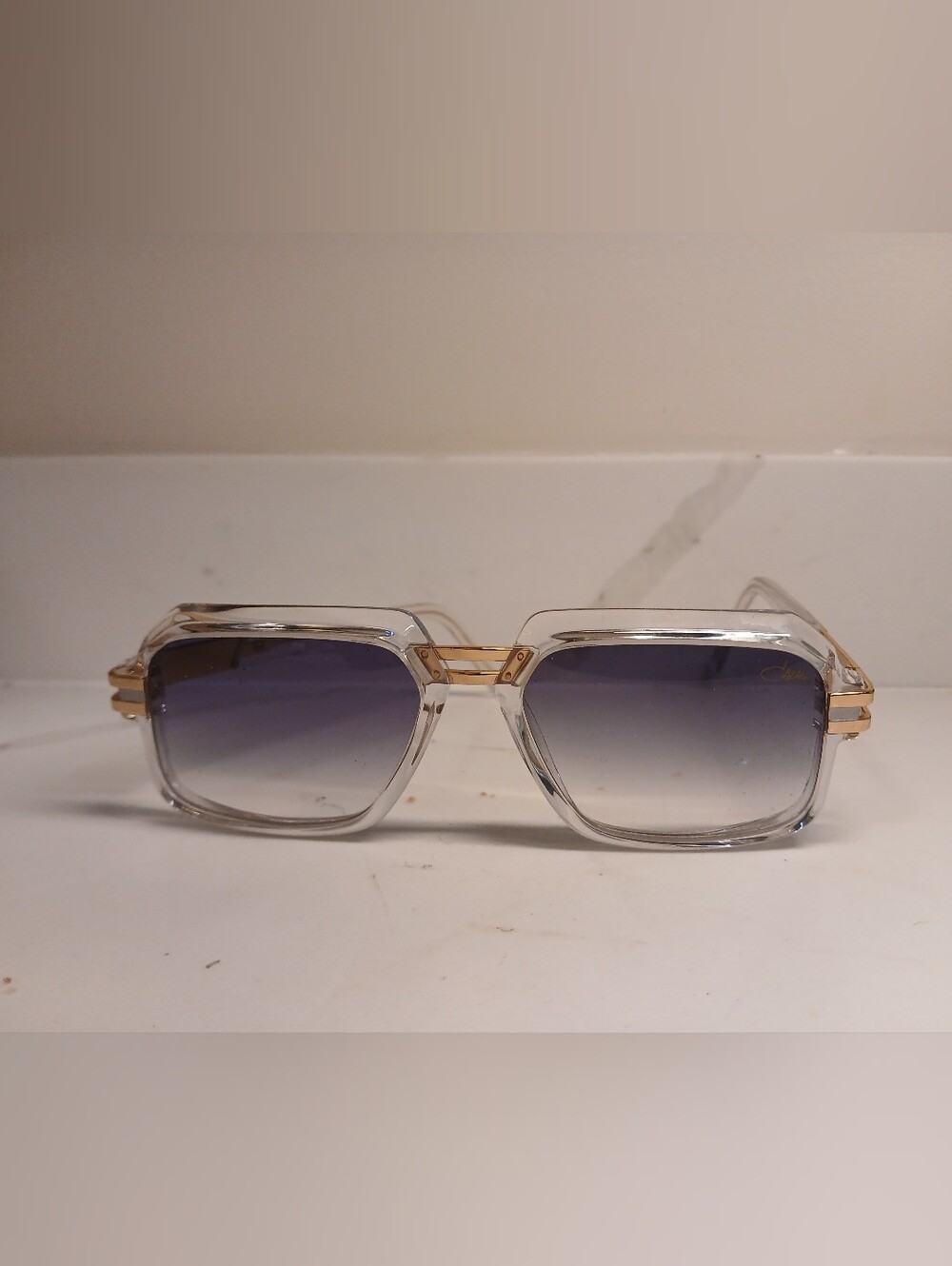 Cazal 6004 Clear Frame Gradient Tint Sunglasses 56-17-145
